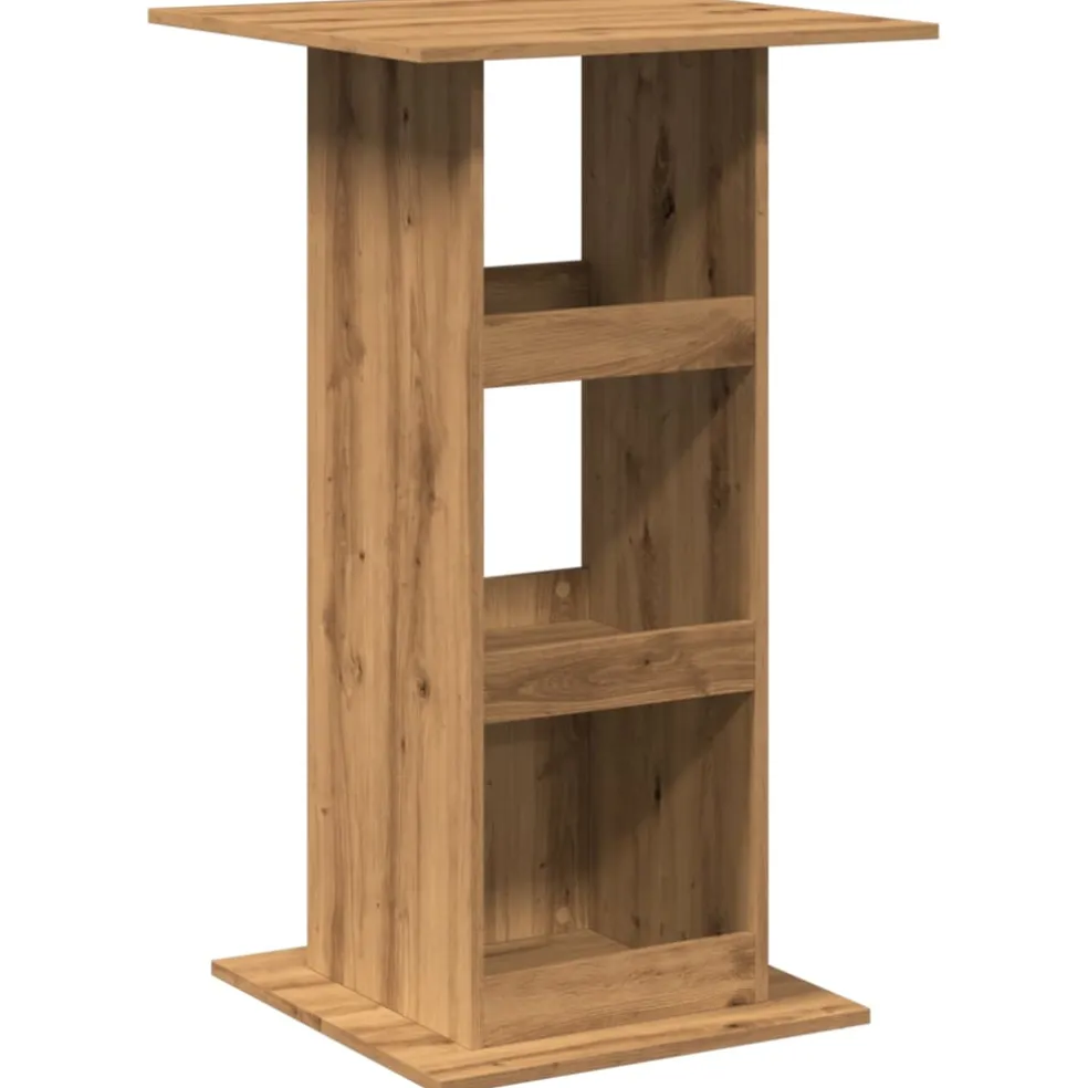 vidaXL Bartafel met opbergruimte 60x60x102 cm hout artisanaal eiken