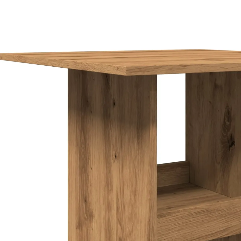 vidaXL Bartafel met opbergruimte 60x60x102 cm hout artisanaal eiken