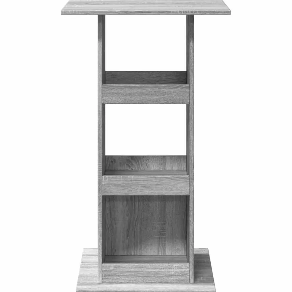 vidaXL Bartafel met opbergruimte 60x60x102 cm hout grijs sonoma eiken