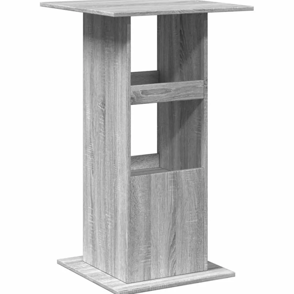 vidaXL Bartafel met opbergruimte 60x60x102 cm hout grijs sonoma eiken