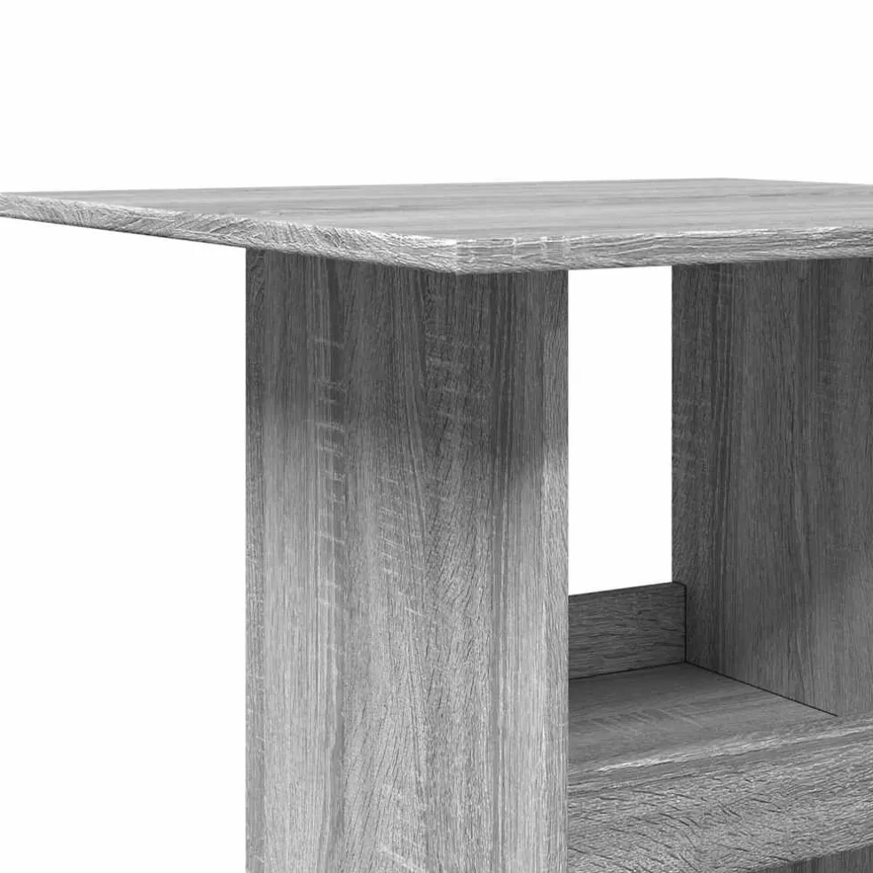 vidaXL Bartafel met opbergruimte 60x60x102 cm hout grijs sonoma eiken