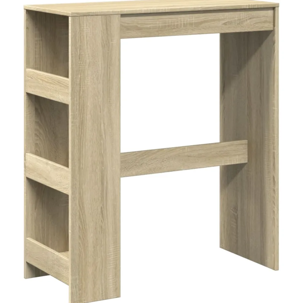 vidaXL Bartafel met rekken 90x40x103,5 cm hout sonoma eikenkleur