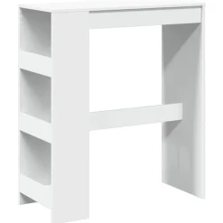 vidaXL Bartafel met rekken 90x40x103,5 cm bewerkt hout wit