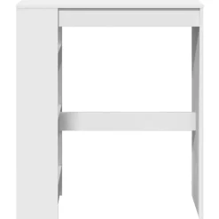 vidaXL Bartafel met rekken 90x40x103,5 cm bewerkt hout wit