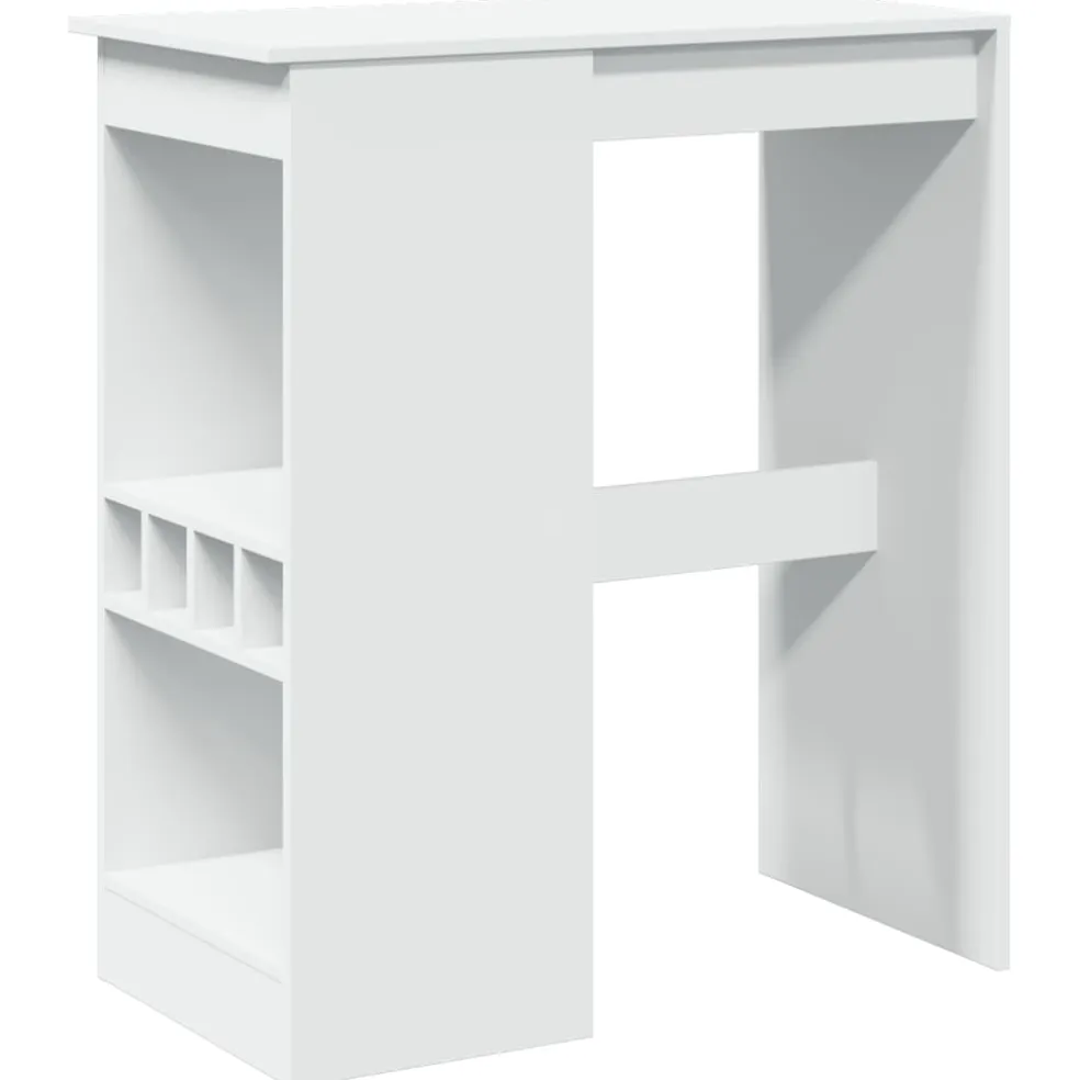 vidaXL Bartafel met rekken 90x47,5x103,5 cm bewerkt hout wit