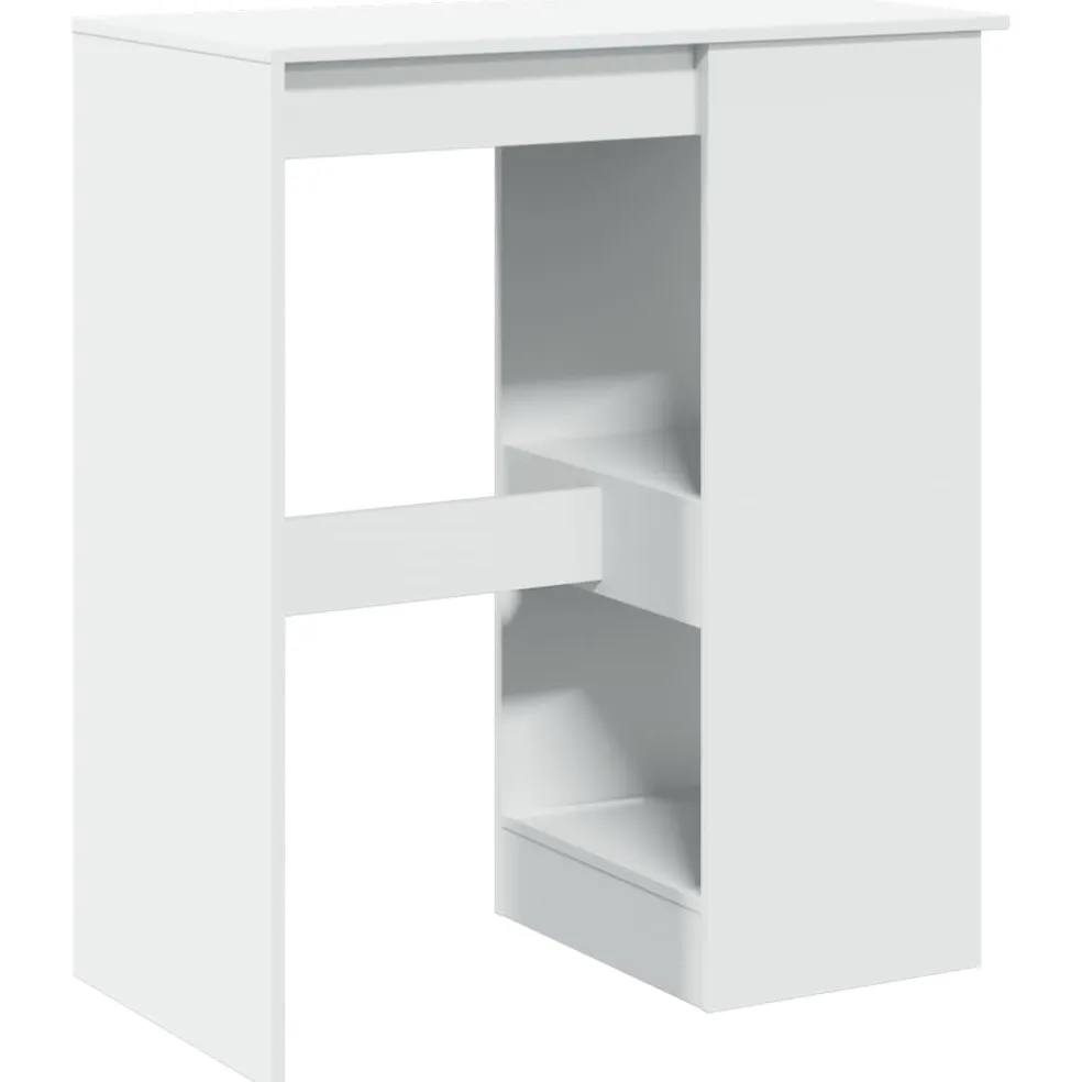 vidaXL Bartafel met rekken 90x47,5x103,5 cm bewerkt hout wit