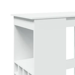 vidaXL Bartafel met rekken 90x47,5x103,5 cm bewerkt hout wit