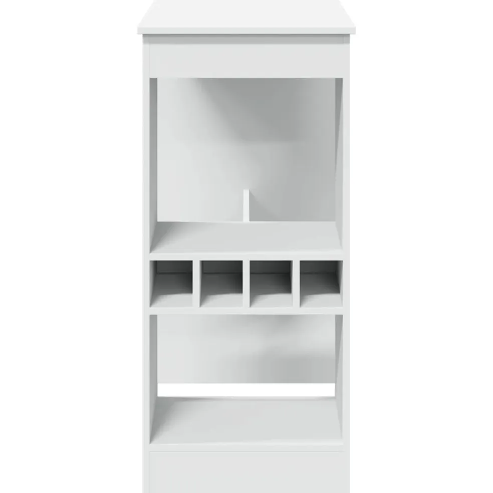 vidaXL Bartafel met rekken 90x47,5x103,5 cm bewerkt hout wit