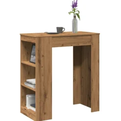 vidaXL Bartafel met rekken 95x47x103,5 cm hout artisanaal eikenkleur