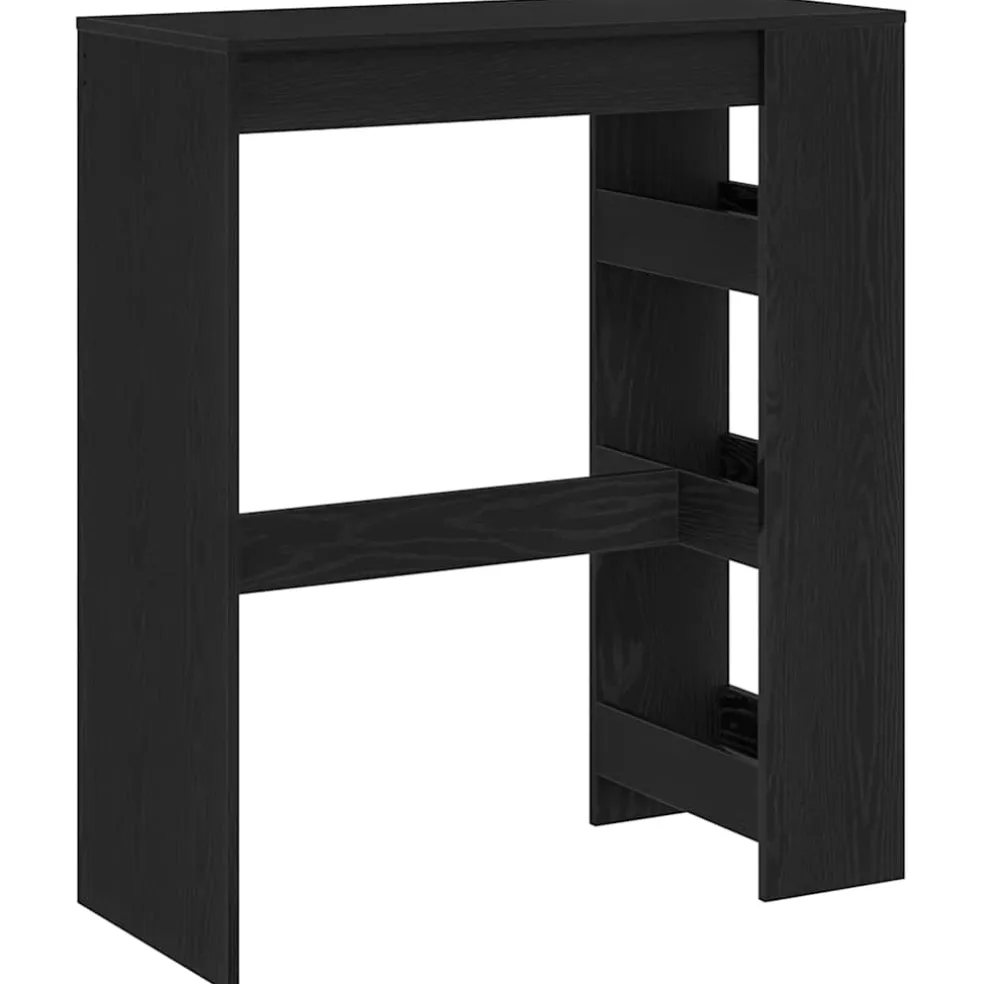 vidaXL Bartafel met rekken Zwarte eik 90x40x103,5 cm bewerkt hout