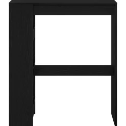 vidaXL Bartafel met rekken Zwarte eik 90x40x103,5 cm bewerkt hout