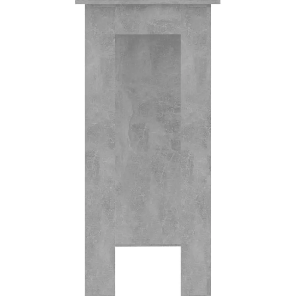 vidaXL Bartafel met schap 102x50x103,5 cm bewerkt hout betongrijs