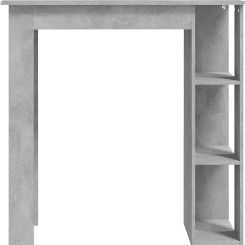 vidaXL Bartafel met schap 102x50x103,5 cm bewerkt hout betongrijs