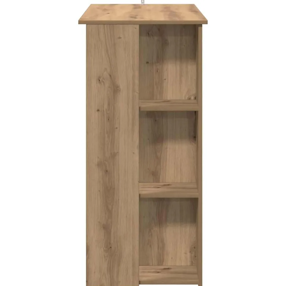 vidaXL Bartafel met schap 102x50x103,5cm bewerkt hout artisanaal eiken
