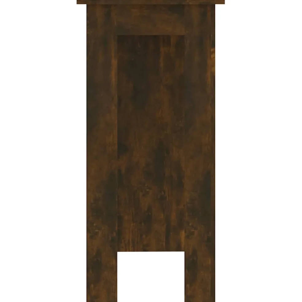 vidaXL Bartafel met schap 102x50x103,5 cm bewerkt hout gerookt eiken