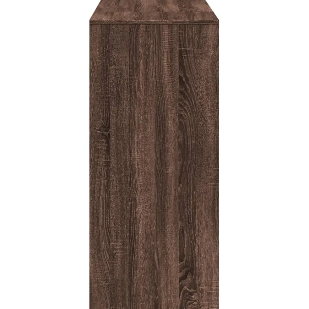 vidaXL Bartafel met schap 124x46x103,5 cm bewerkt hout bruin eiken