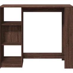 vidaXL Bartafel met schap 124x46x103,5 cm bewerkt hout bruin eiken