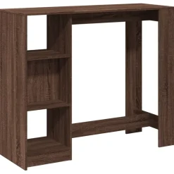 vidaXL Bartafel met schap 124x46x103,5 cm bewerkt hout bruin eiken
