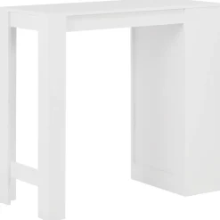 vidaXL Bartafel met schap 110x50x103 cm wit