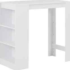 vidaXL Bartafel met schap 110x50x103 cm wit