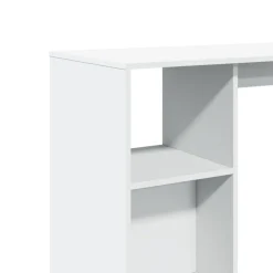 vidaXL Bartafel met schap 124x46x103,5 cm bewerkt hout wit