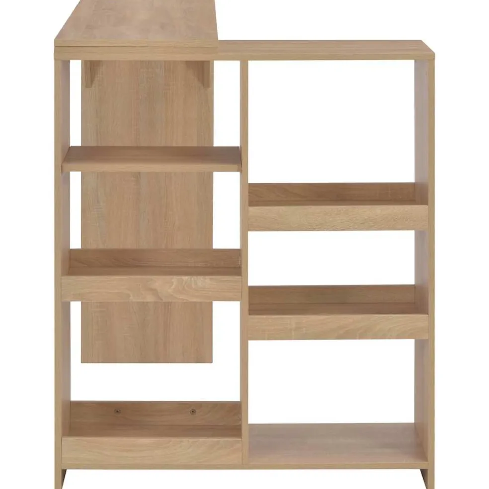 vidaXL Bartafel met verplaatsbaar schap 138x39x110 cm eikenkleurig
