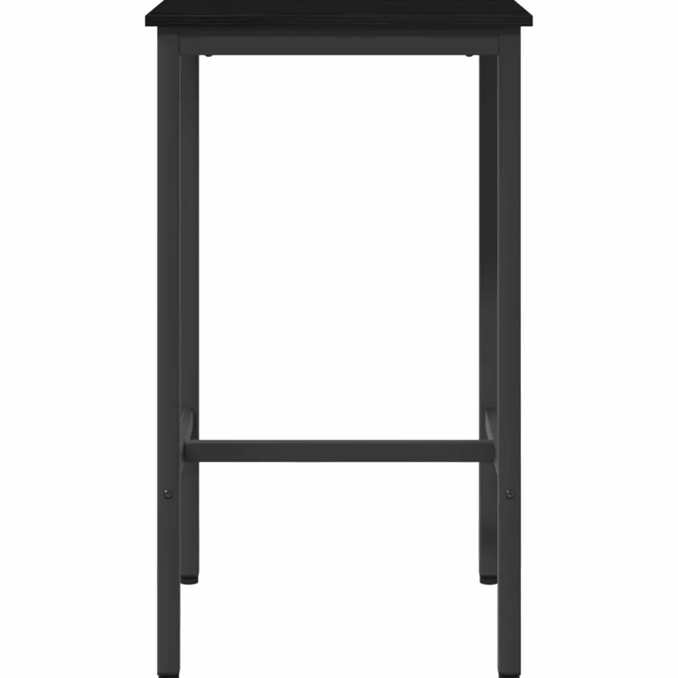 vidaXL Bartafel 52 x 52 x 90 cm Bewerkt hout Zwart eiken Rechthoekig