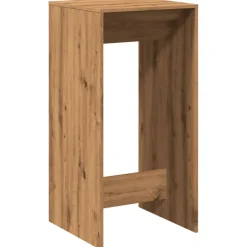 vidaXL Bartafel 51x50x103,5 cm bewerkt hout artisanaal eikenkleur