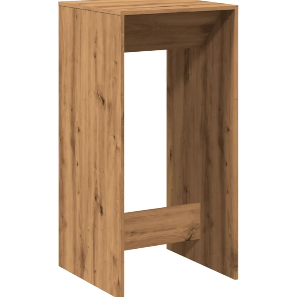 vidaXL Bartafel 51x50x103,5 cm bewerkt hout artisanaal eikenkleur