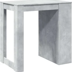 vidaXL Bartafel 102x70x103,5 cm bewerkt hout betongrijs