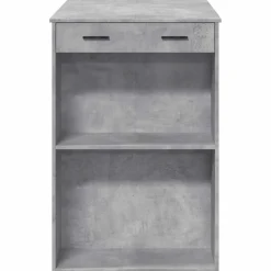 vidaXL Bartafel 102x70x103,5 cm bewerkt hout betongrijs