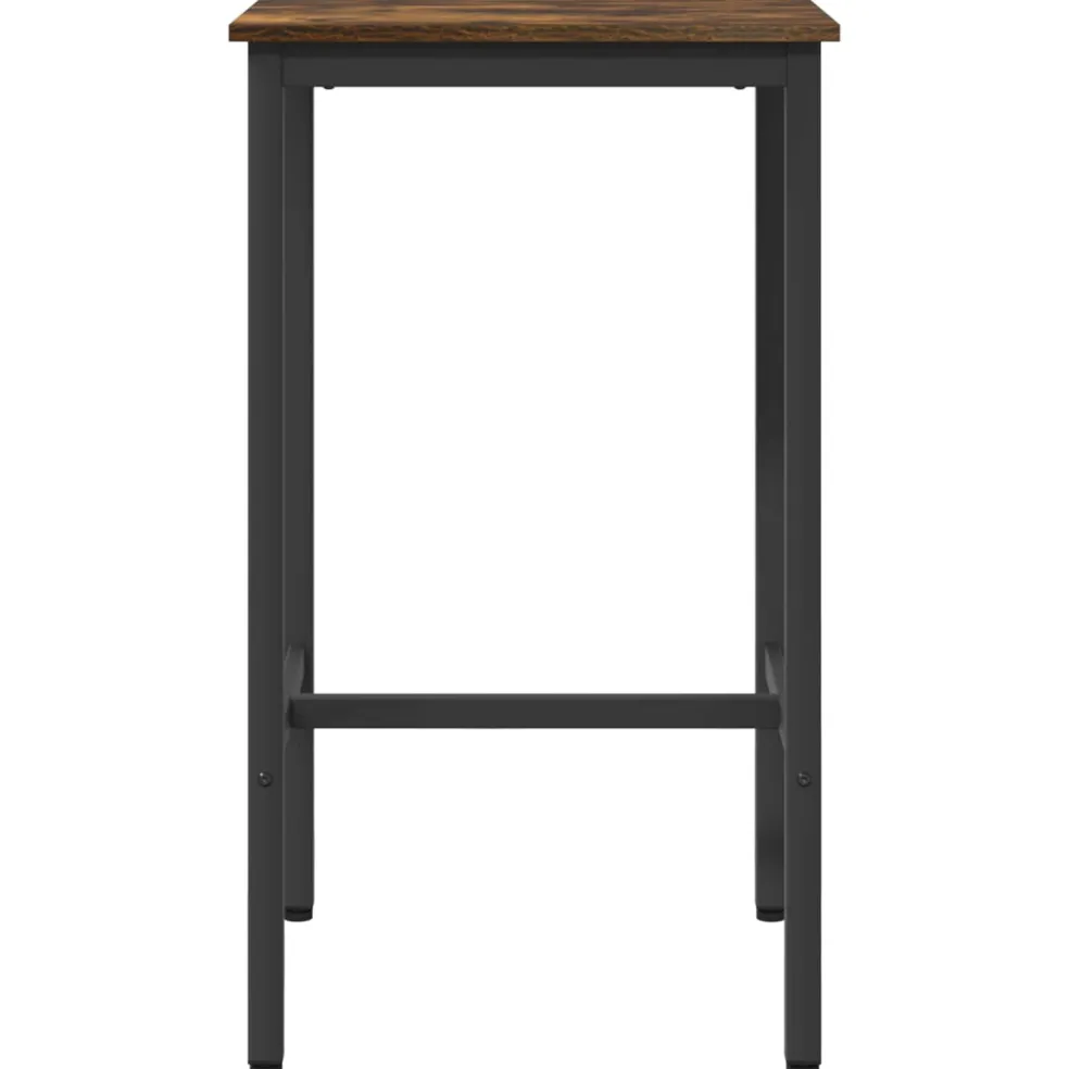 vidaXL Bartafel 52 x 52 x 90 cm Bewerkt hout Gerookt eiken Rechthoekig