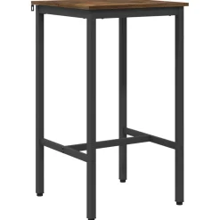 vidaXL Bartafel 52 x 52 x 90 cm Bewerkt hout Gerookt eiken Rechthoekig