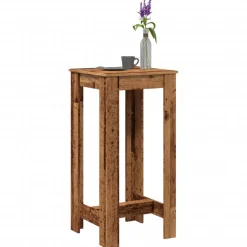 vidaXL Bartafel 51x50x103,5 cm bewerkt hout oud houtkleurig