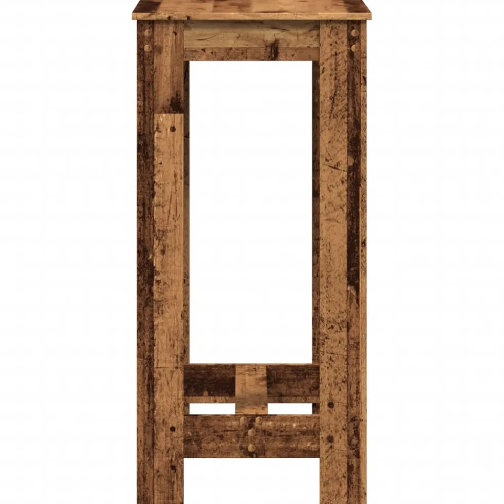 vidaXL Bartafel 51x50x103,5 cm bewerkt hout oud houtkleurig
