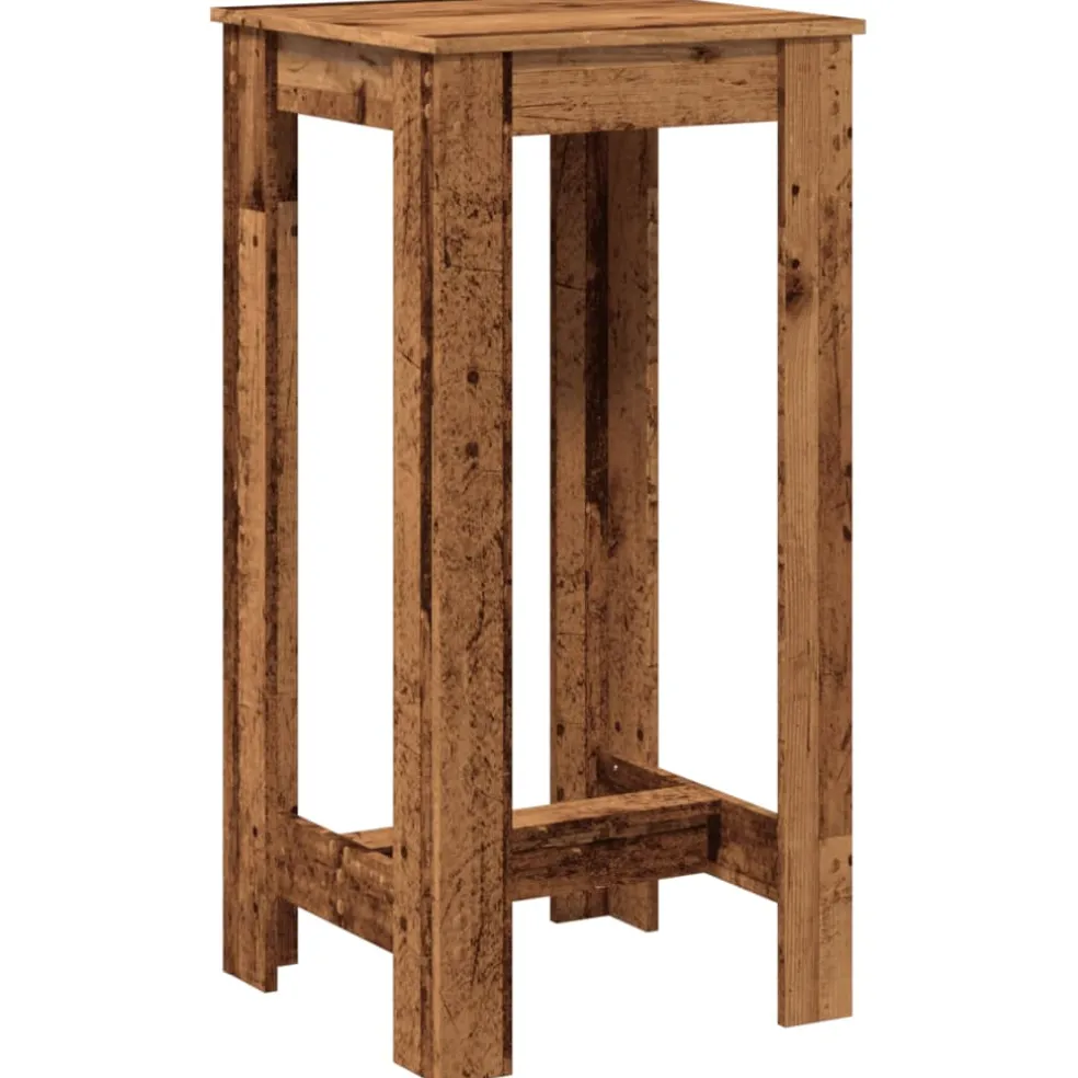 vidaXL Bartafel 51x50x103,5 cm bewerkt hout oud houtkleurig