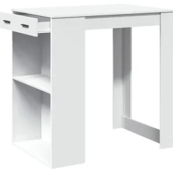vidaXL Bartafel 102x70x103,5 cm bewerkt hout wit