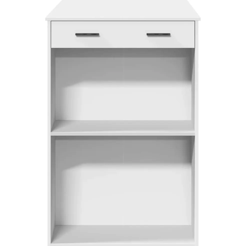 vidaXL Bartafel 102x70x103,5 cm bewerkt hout wit