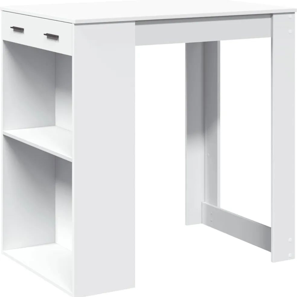vidaXL Bartafel 102x70x103,5 cm bewerkt hout wit