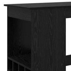 vidaXL Bartafel 90 x 47.5 x 103.5 cm Bewerkt hout Zwart Eiken