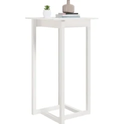 vidaXL Bartafel 60x60x110 cm massief grenenhout wit