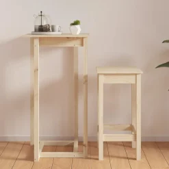 vidaXL Bartafel 60x60x110 cm massief grenenhout