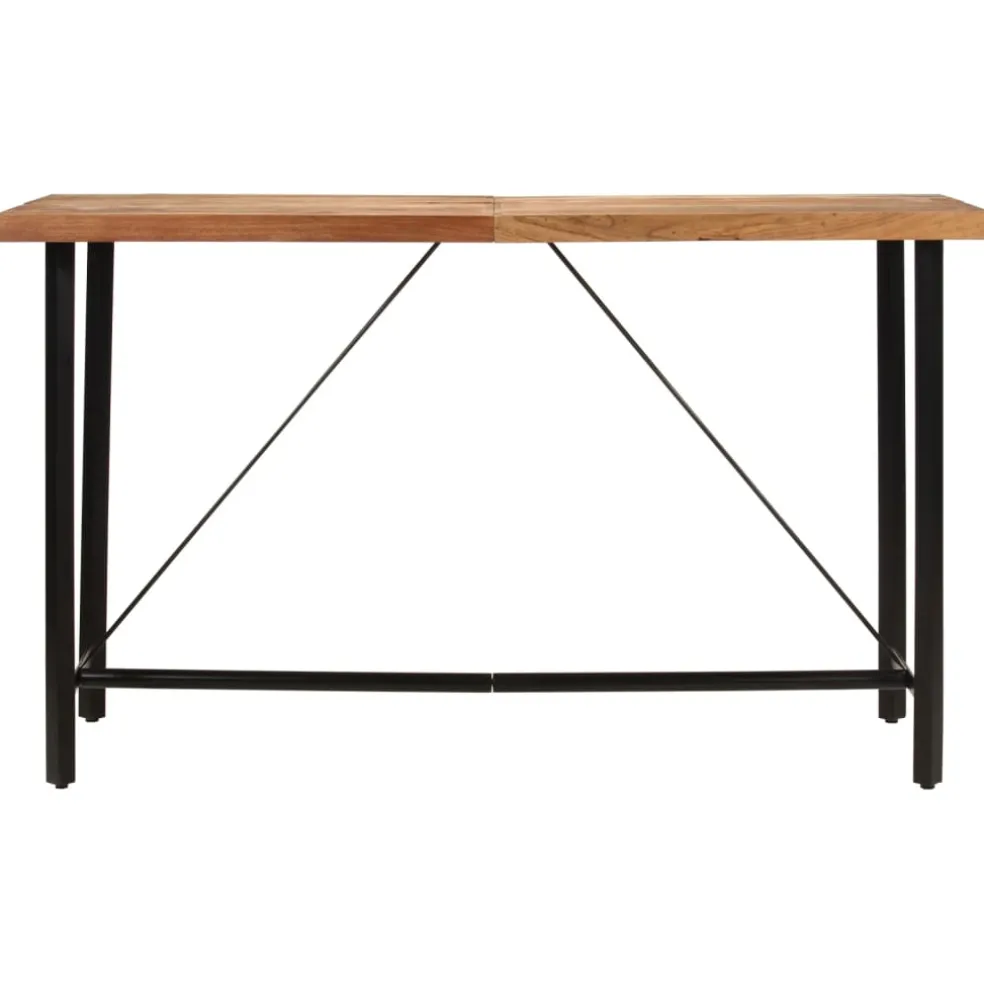 vidaXL Bartafel 180x70x107 cm massief acaciahout en ijzer