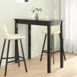 vidaXL Bartafel 115x55x107 cm MDF zwart