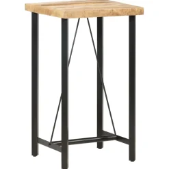 vidaXL Bartafel 60x60x107 cm ruw mangohout