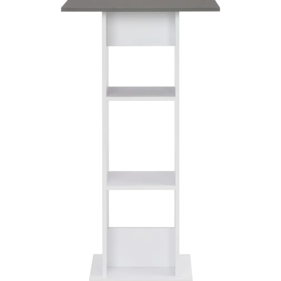 vidaXL Bartafel 60x60x110 cm wit en antracietgrijs