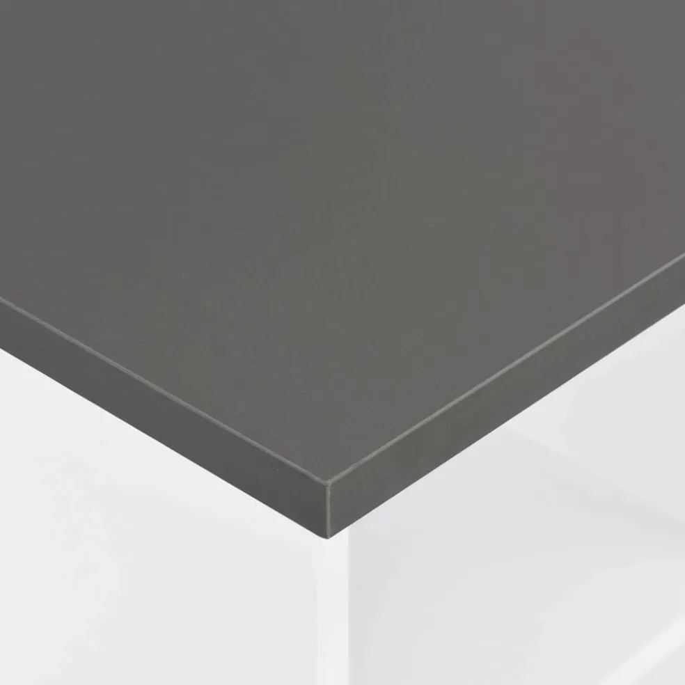 vidaXL Bartafel 60x60x110 cm wit en antracietgrijs