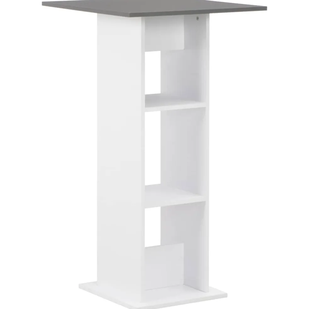 vidaXL Bartafel 60x60x110 cm wit en antracietgrijs