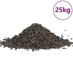 vidaXL Basaltgrind 25 kg 5-8 mm zwart