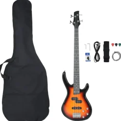 vidaXL Basgitaar voor beginners elektrisch met tas 4/4 46